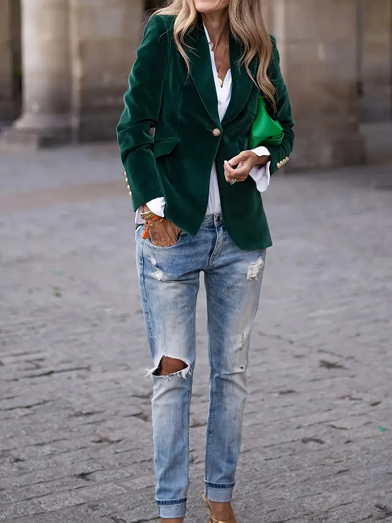 Women's Soft-Sheen Velvet Evening Blazer