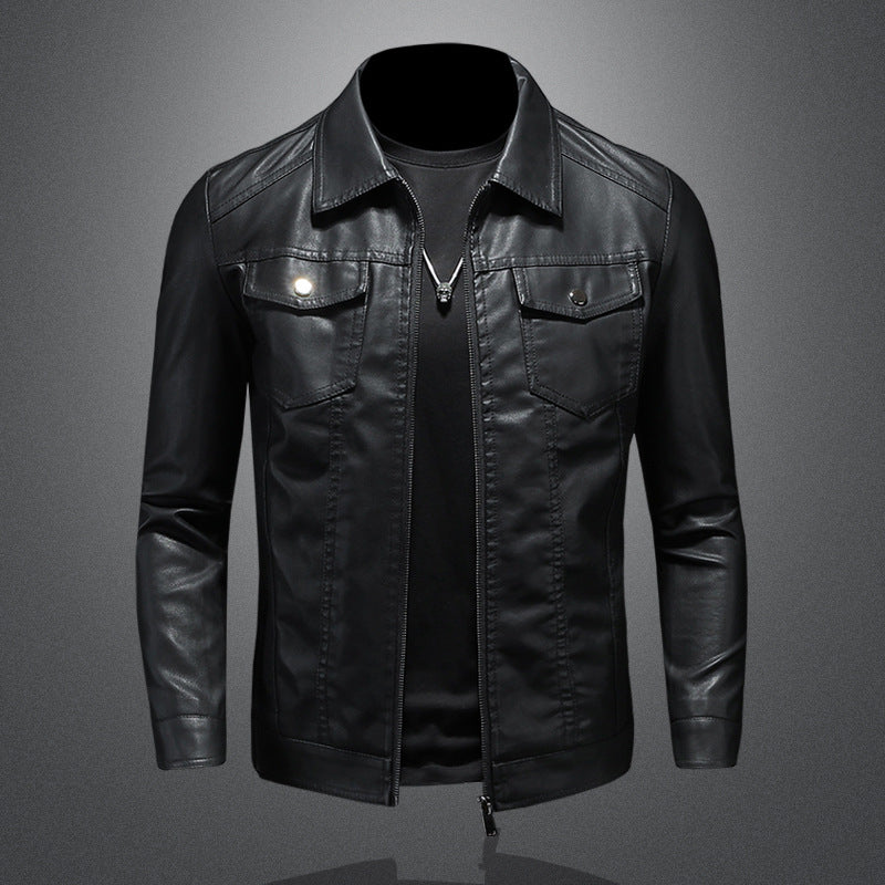 Men's Classic Everyday Vintage Leather Jacket