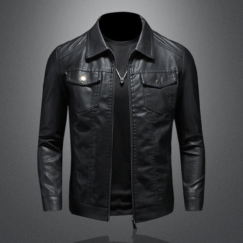 Men's Classic Everyday Vintage Leather Jacket