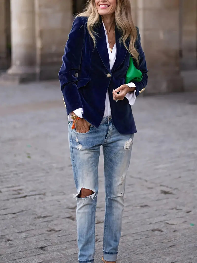 Women's Soft-Sheen Velvet Evening Blazer