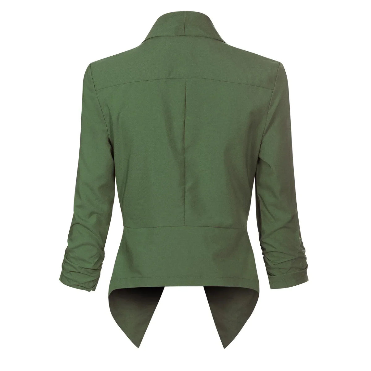 Women's Smart Edge-to-Edge Blazer with Ruched Sleeves