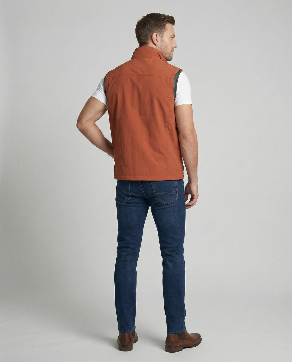 Men's Lightweight Zip-Up Utility Gilet