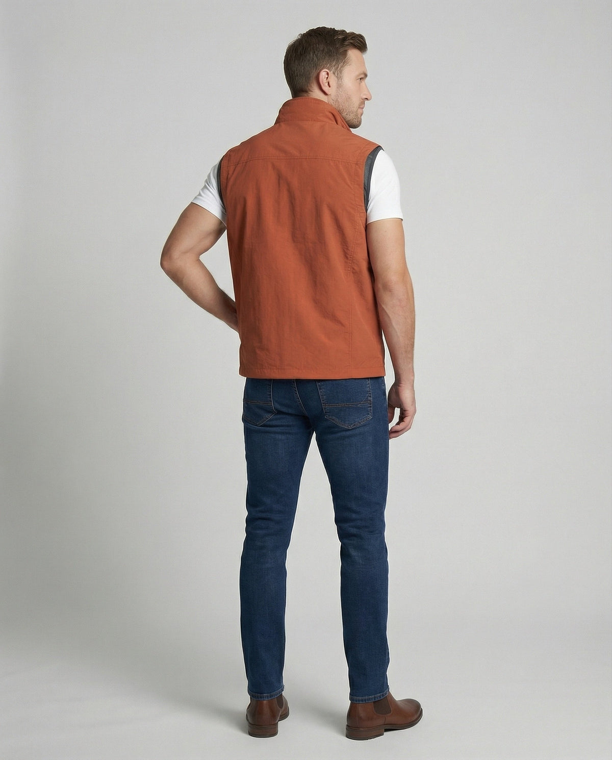 Men's Lightweight Zip-Up Utility Gilet