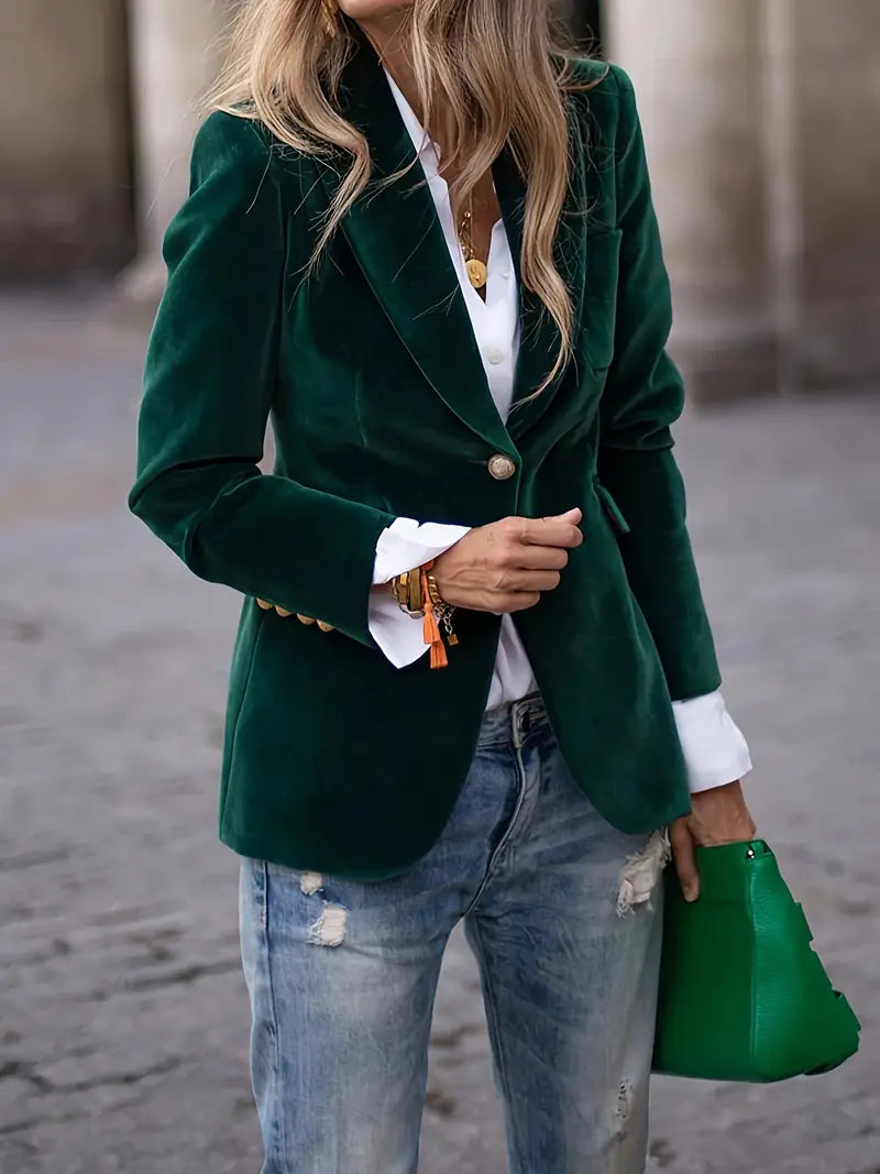 Women's Soft-Sheen Velvet Evening Blazer