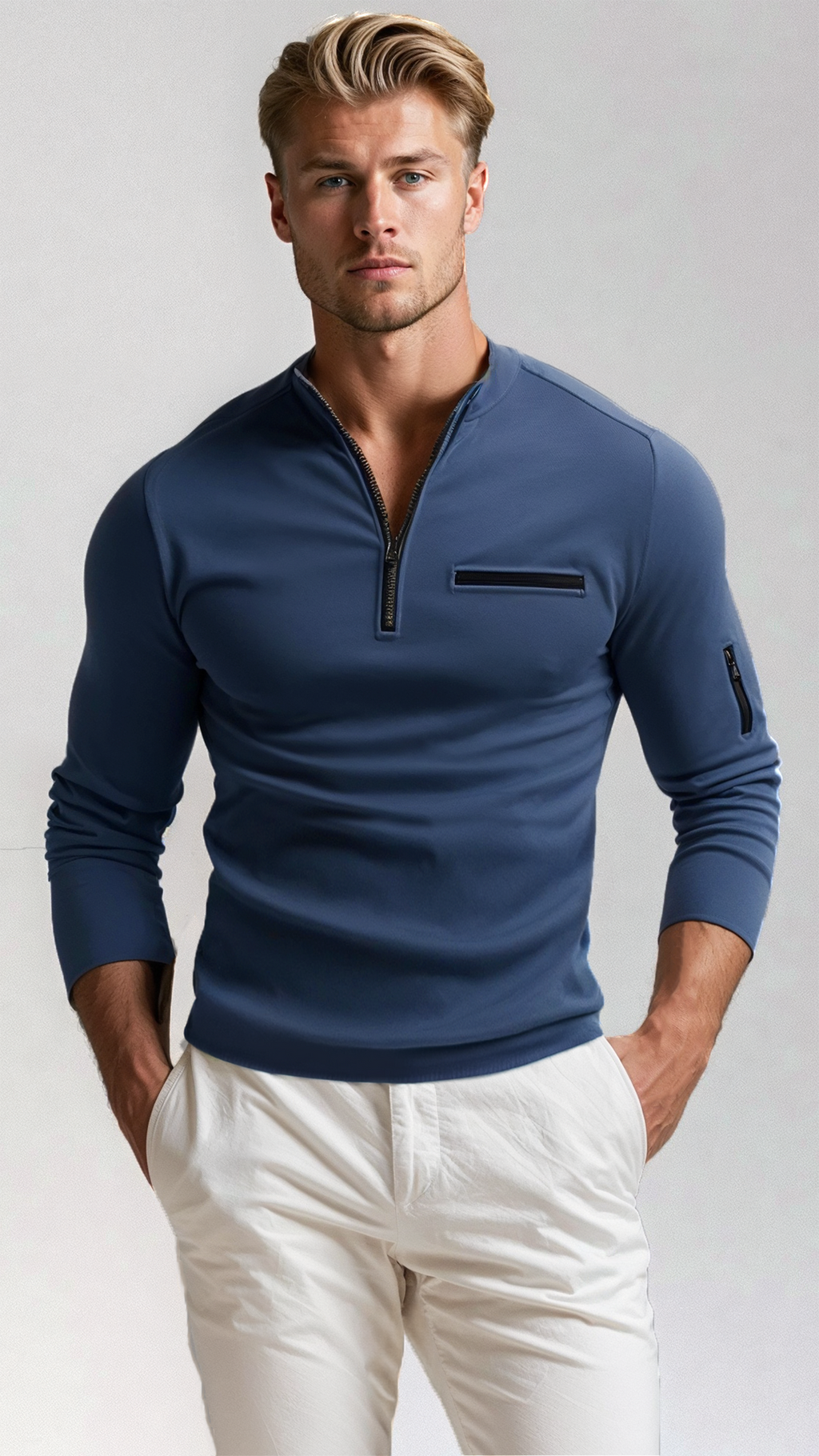 Men's Utility Pocket Quarter-Zip Pullover