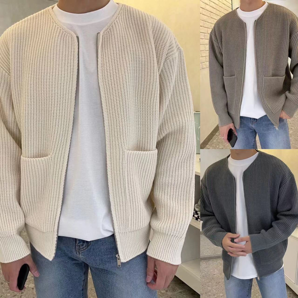 Men's Warm Casual High-Collar Knit Pullover