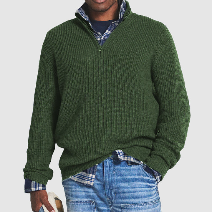 Men's Regular Fit Soft Knit Quarter-Zip Jumper