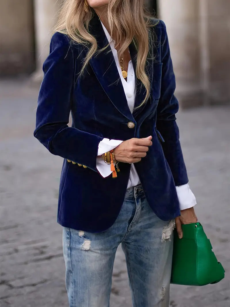 Women's Soft-Sheen Velvet Evening Blazer