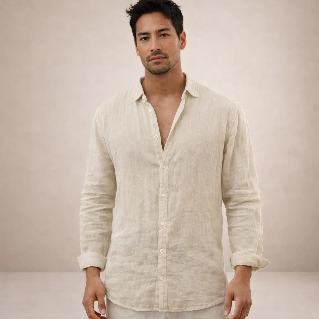 Men's Regular Fit Linen Casual Shirt