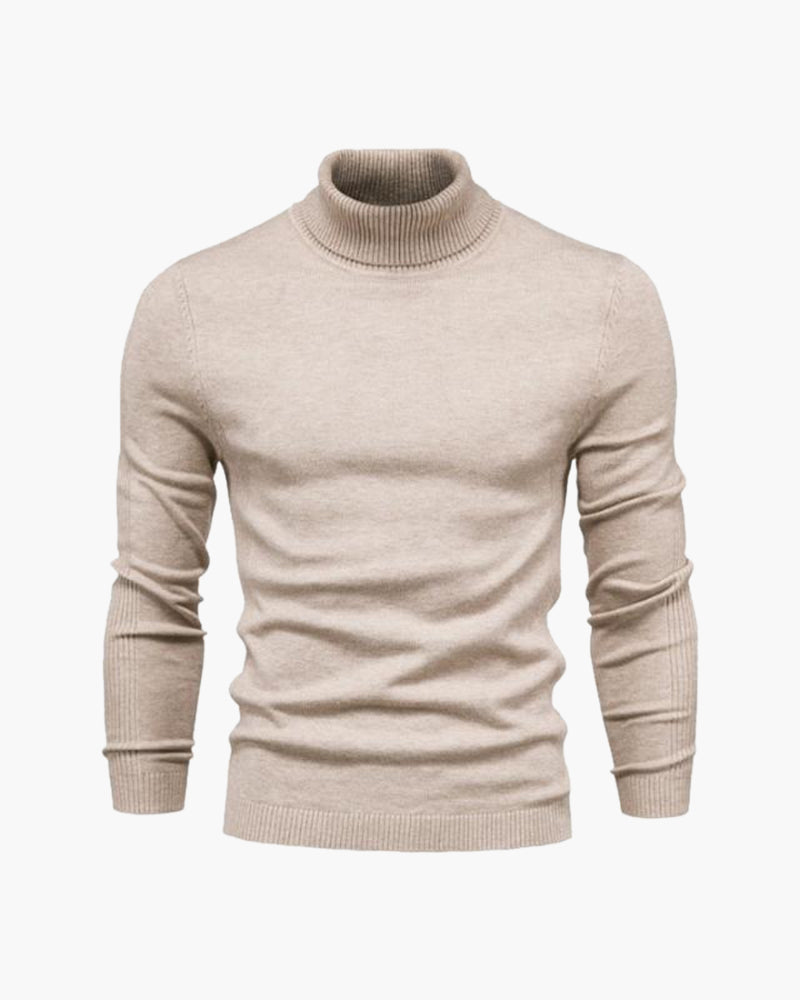Men's Classic Fine Knit Polo Neck Pullover