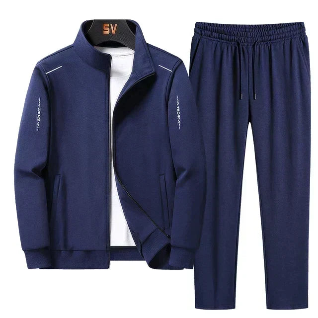 Men's Regular-Fit Zip Jacket Tracksuit Set