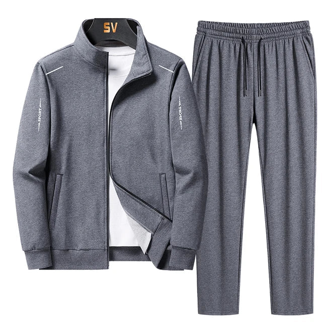 Men's Regular-Fit Zip Jacket Tracksuit Set