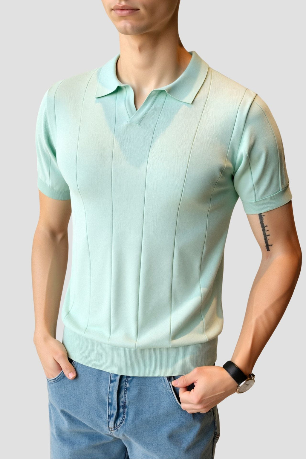 Men's Relaxed Fine Knit Summer Polo
