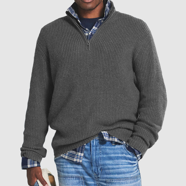 Men's Regular Fit Soft Knit Quarter-Zip Jumper