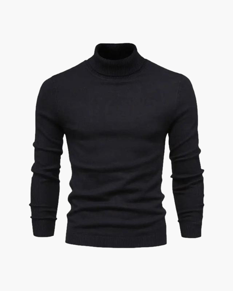 Men's Classic Fine Knit Polo Neck Pullover