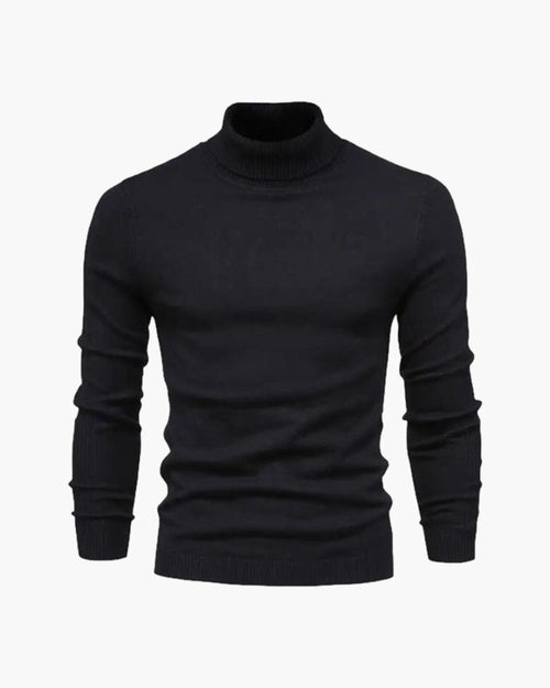 Men's Classic Fine Knit Polo Neck Pullover
