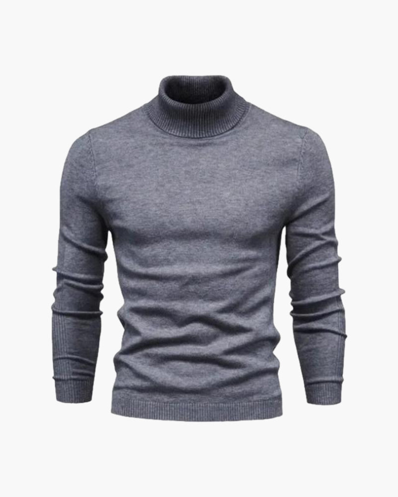 Men's Classic Fine Knit Polo Neck Pullover