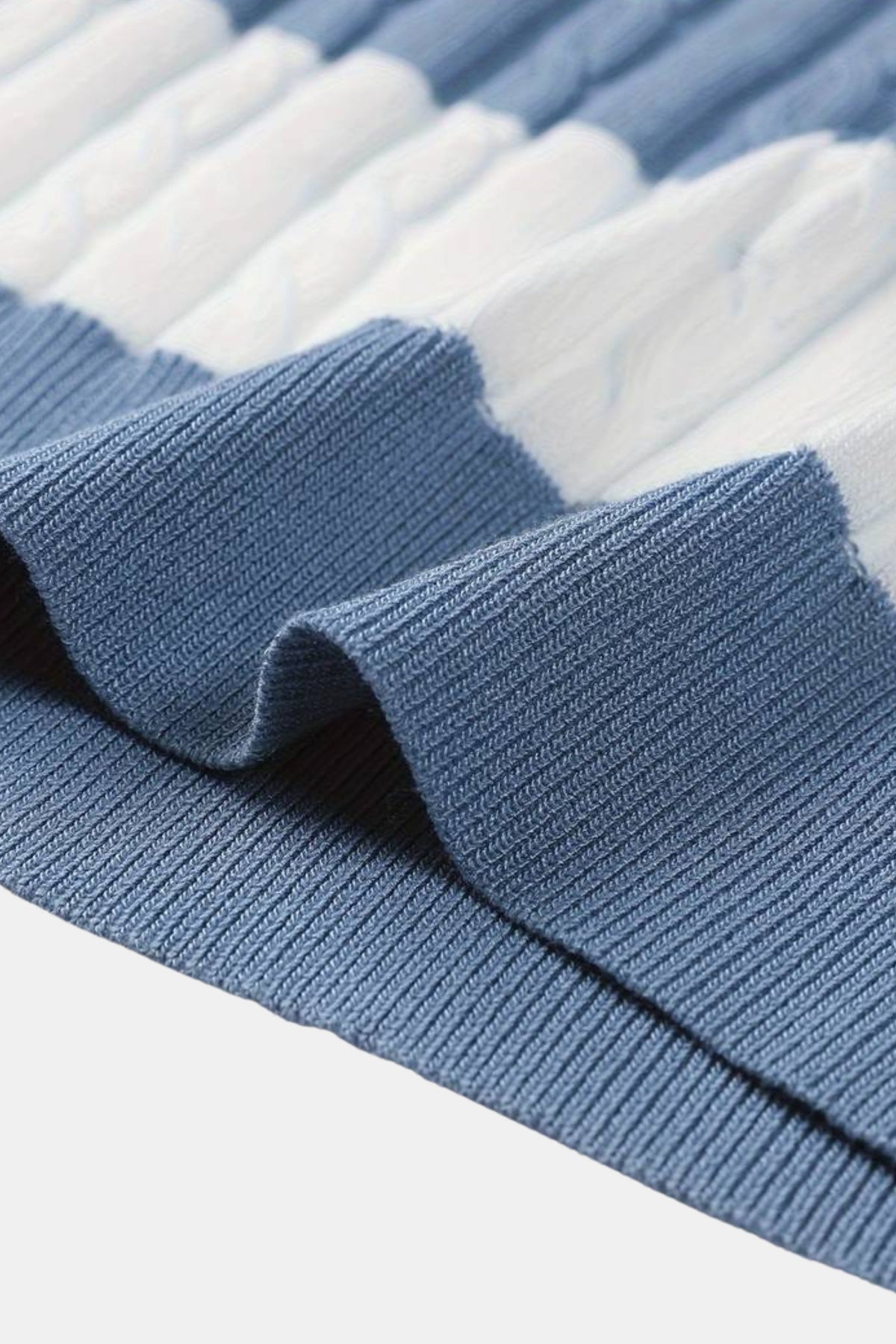 Men's Textured Stripe Knitted Summer Polo