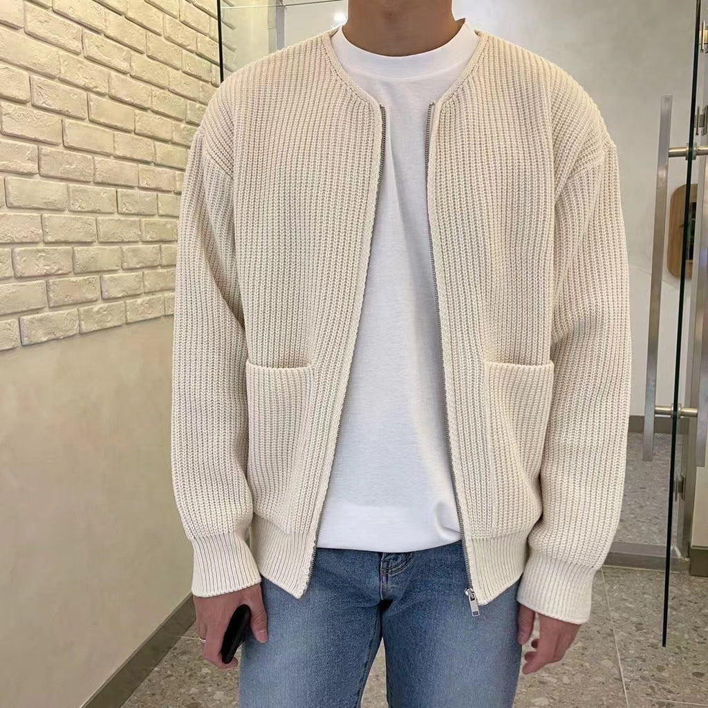 Men's Warm Casual High-Collar Knit Pullover