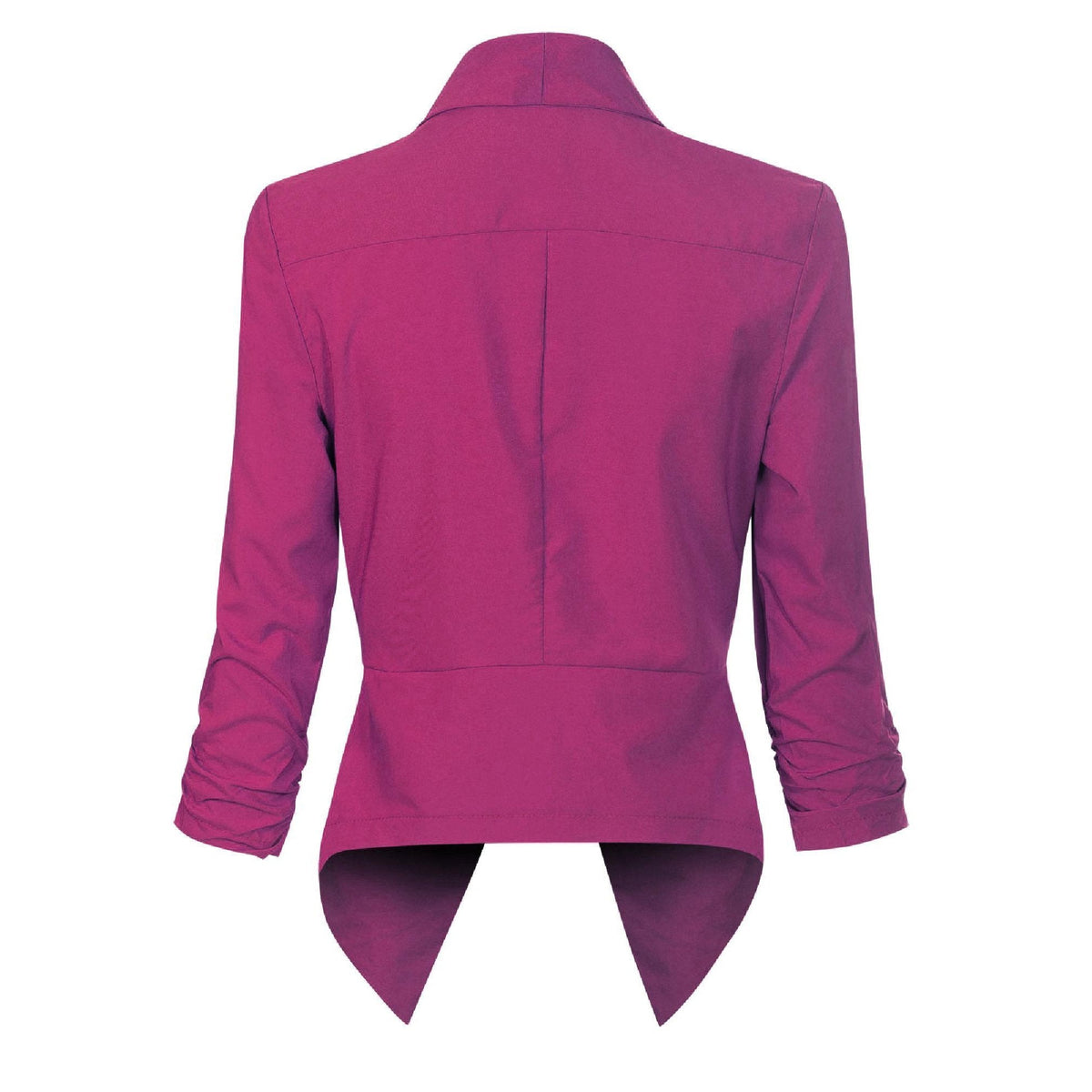 Women's Smart Edge-to-Edge Blazer with Ruched Sleeves