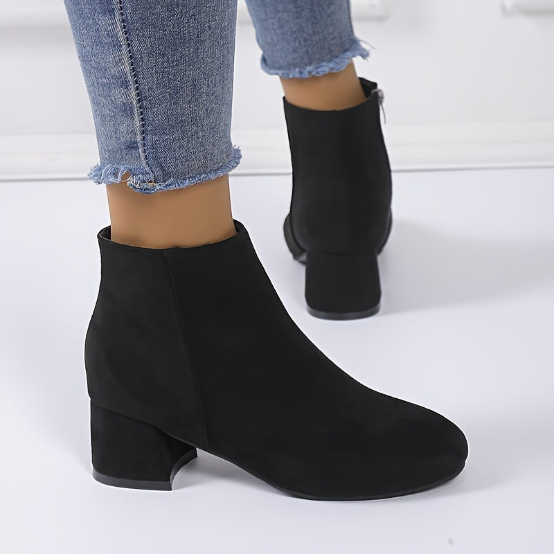 Women's Brown Chelsea Heeled Ankle Boots