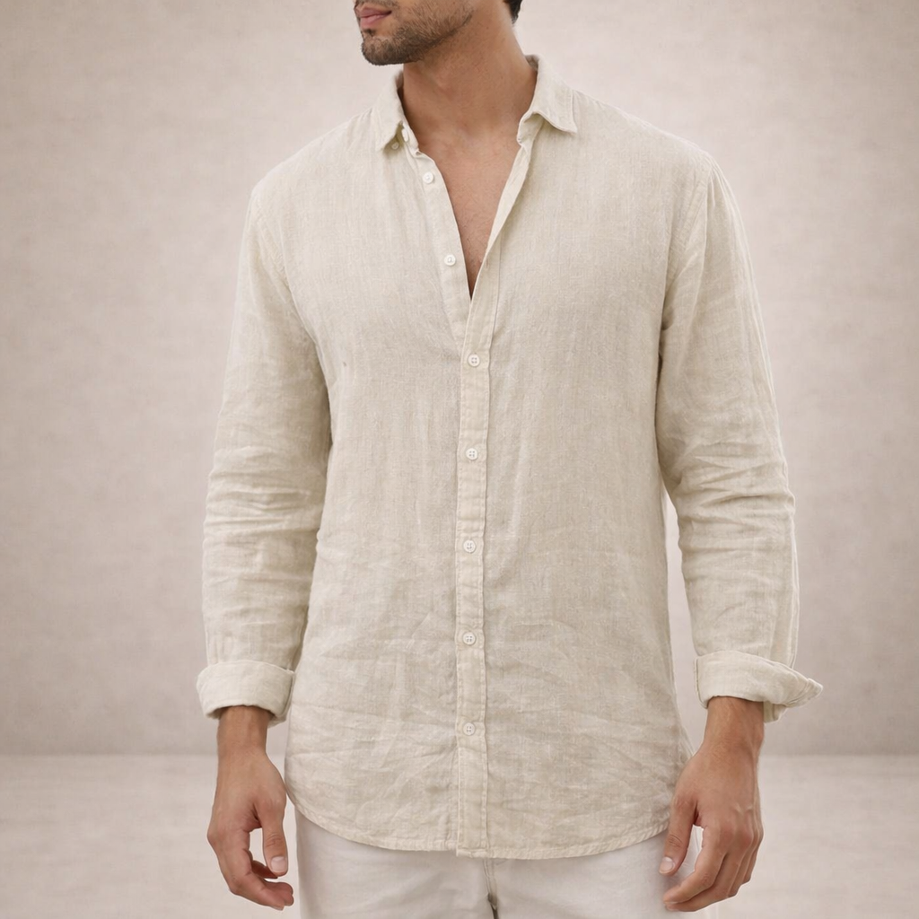 Men's Regular Fit Linen Casual Shirt