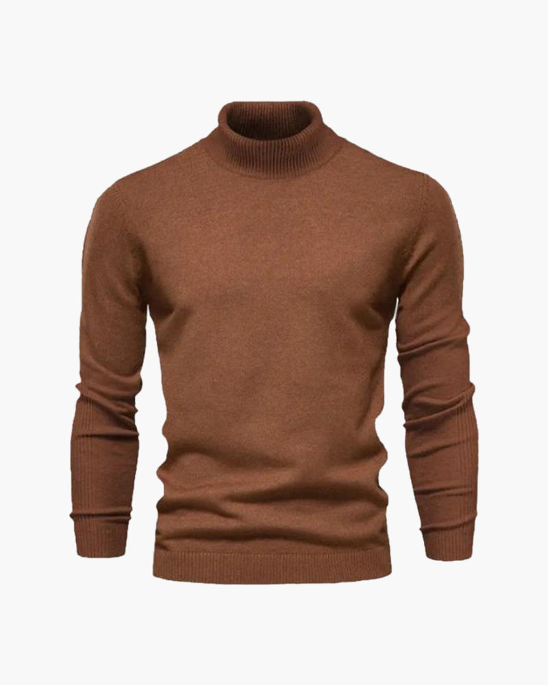 Men's Classic Fine Knit Polo Neck Pullover