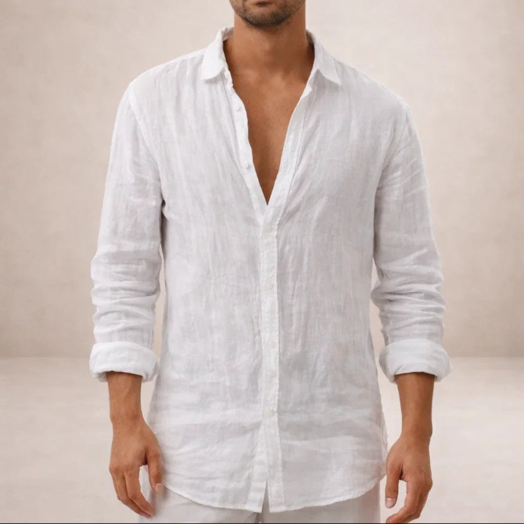 Men's Regular Fit Linen Casual Shirt