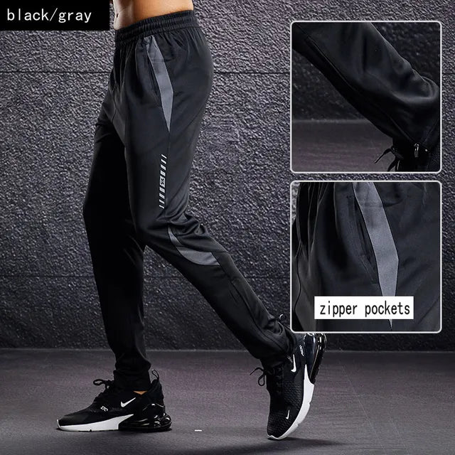 Men's Tapered Elasticated Joggers with Zip Pockets