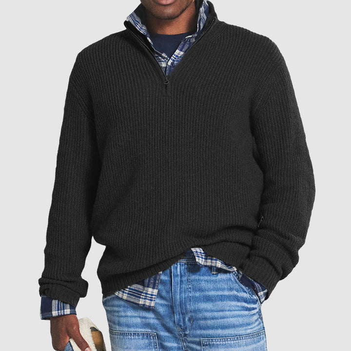 Men's Regular Fit Soft Knit Quarter-Zip Jumper