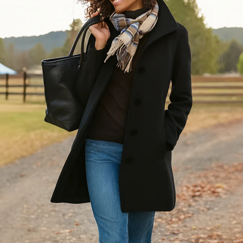 Women's Classic Button-Through Topcoat