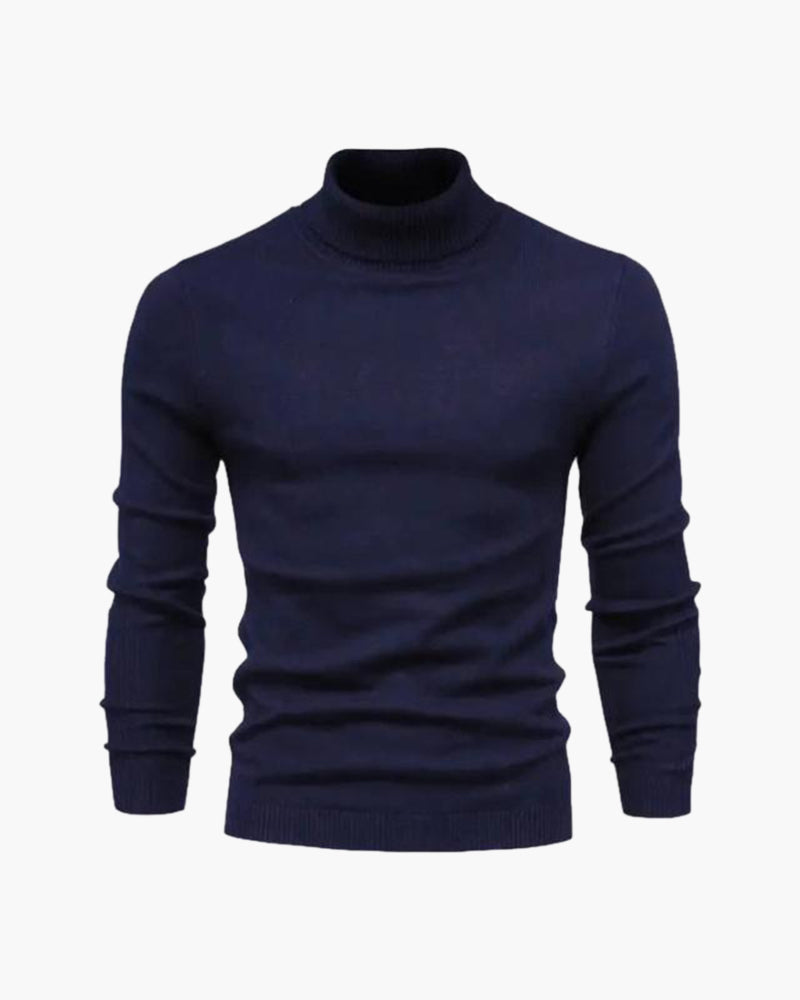 Men's Classic Fine Knit Polo Neck Pullover