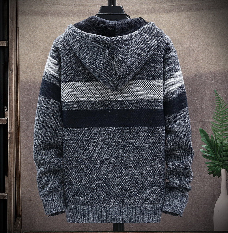 Men's Soft Zip-Through Hooded Cardigan