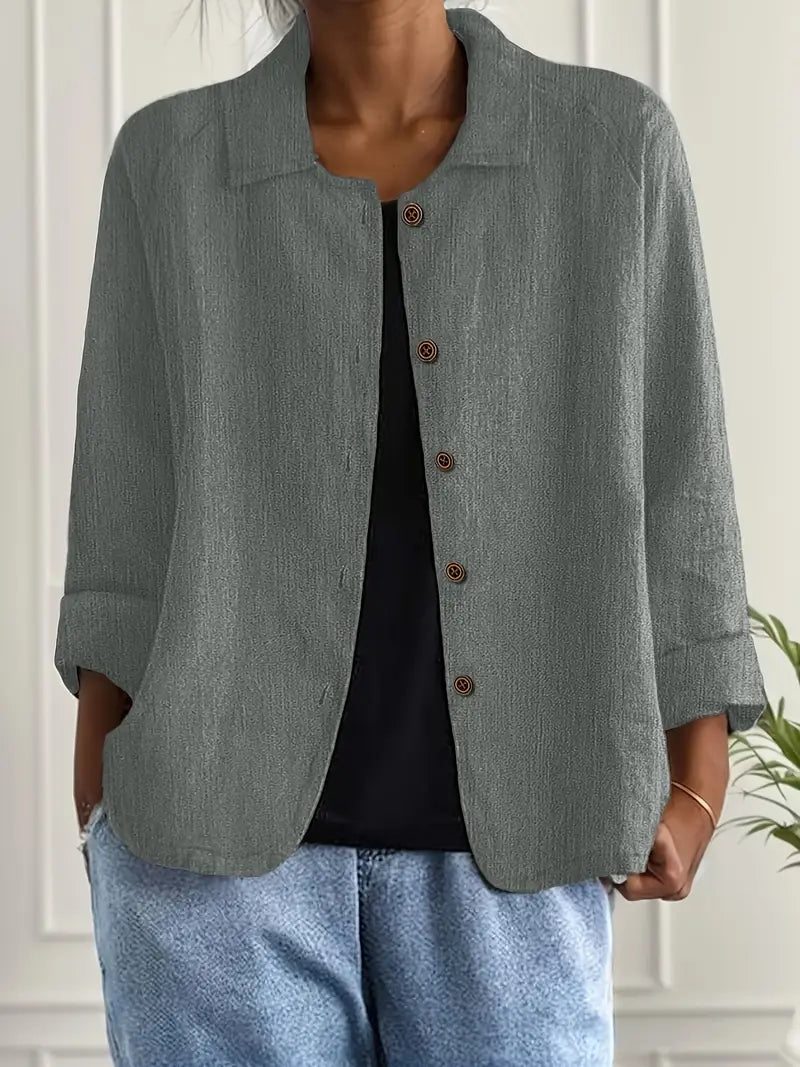 Women's Relaxed Lightweight Button-Through Jacket