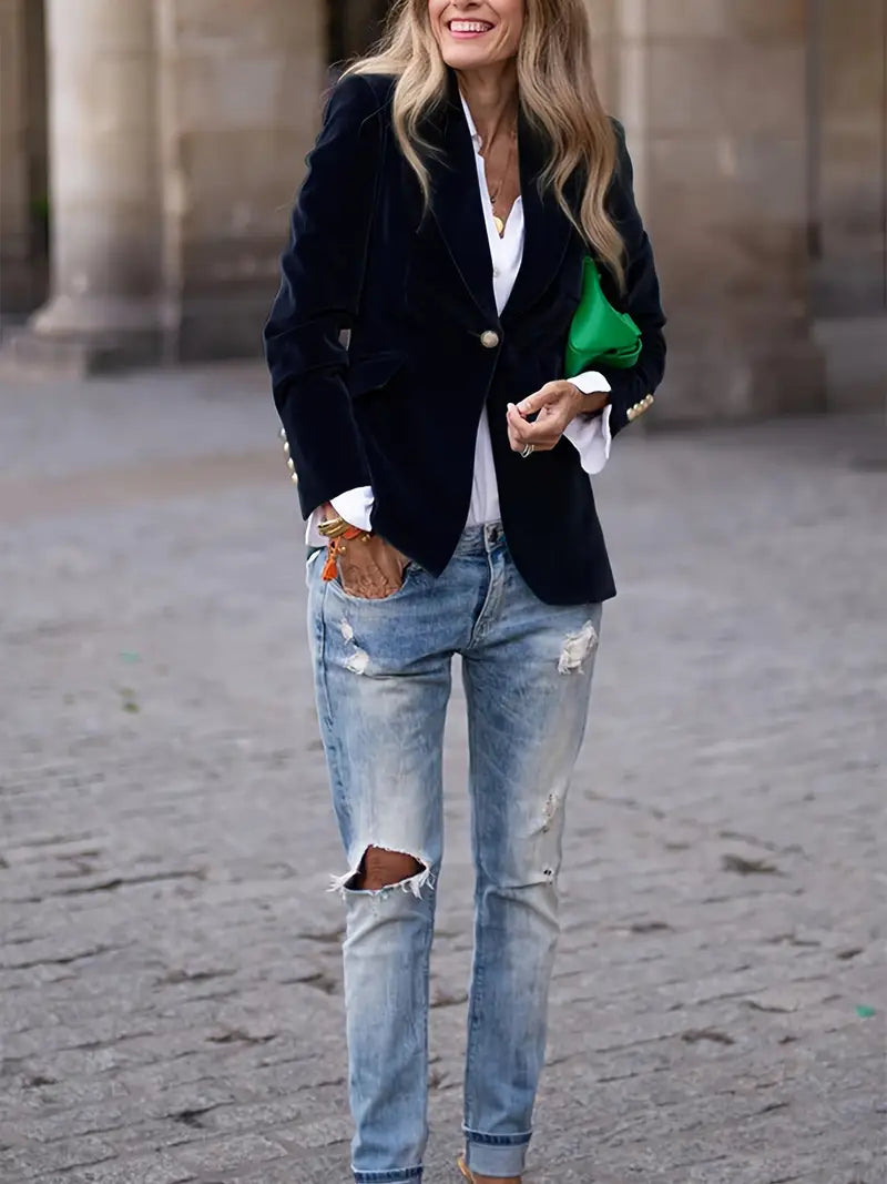 Women's Soft-Sheen Velvet Evening Blazer