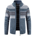 Men's Soft Knitted Stand Collar Zip Jacket