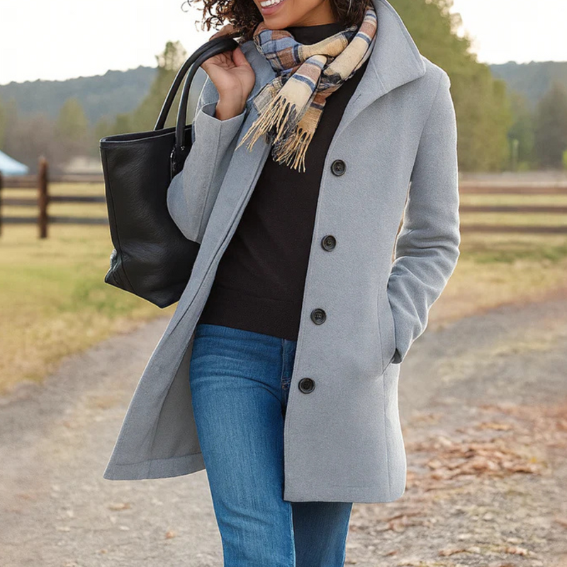 Women's Classic Button-Through Topcoat
