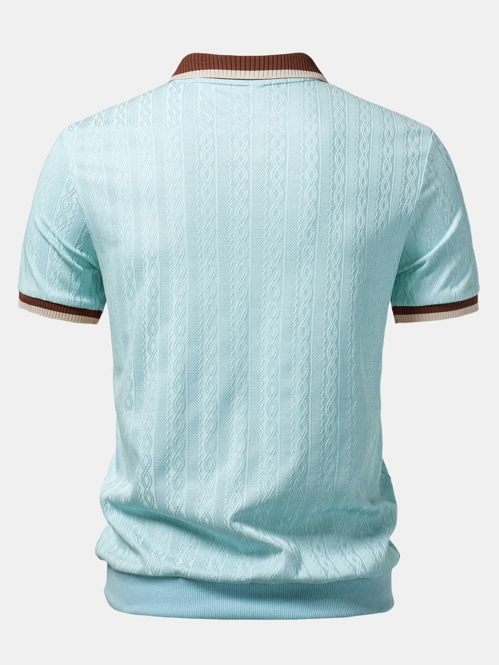 Men's Tailored Fit Quarter-Zip Textured Polo