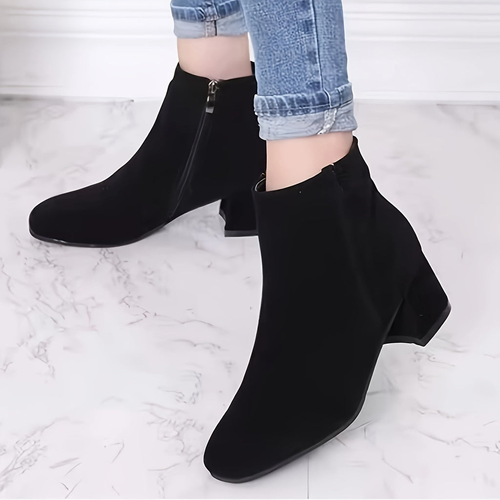 Women's Brown Chelsea Heeled Ankle Boots