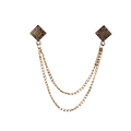 Men's Vintage-Inspired Double Chain Jacket Brooch