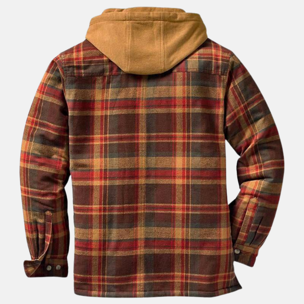 Men's Printed Quilted Hooded Overshirt