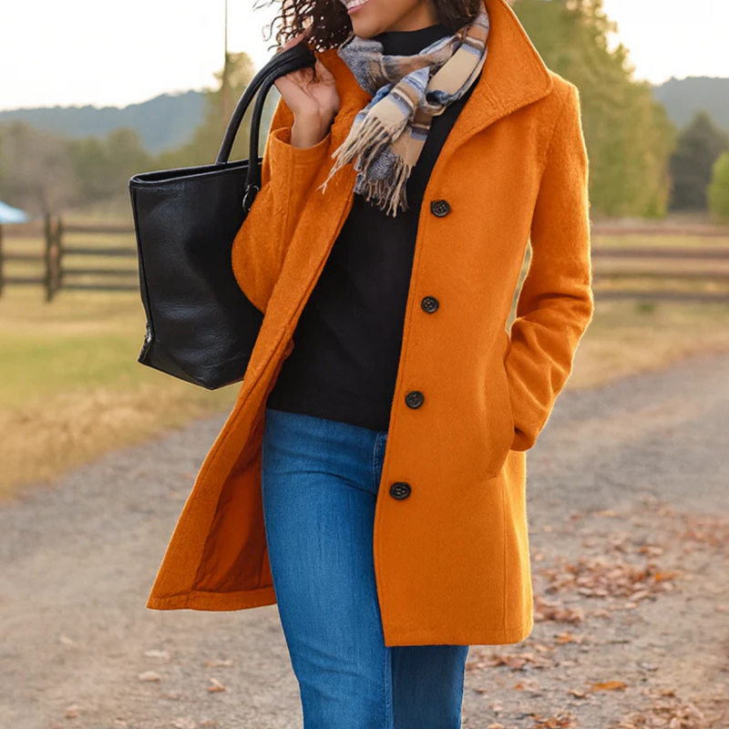 Women's Classic Button-Through Topcoat