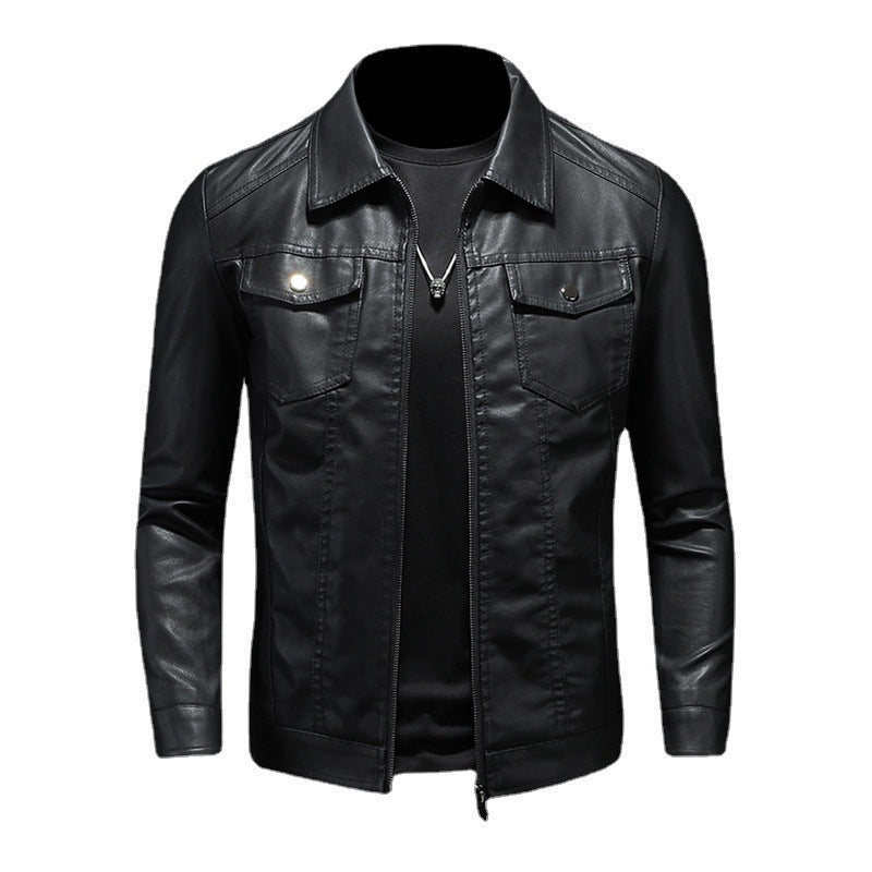 Men's Classic Everyday Vintage Leather Jacket
