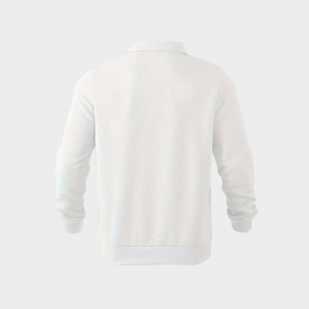 Men's Textured Half-Zip Polo Sweat