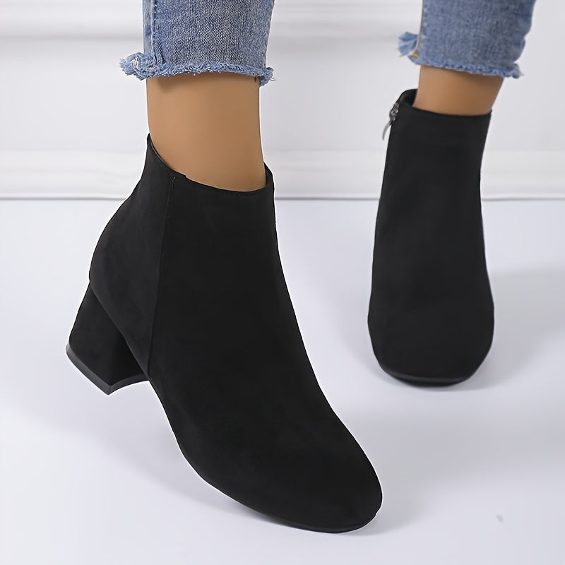 Women's Brown Chelsea Heeled Ankle Boots