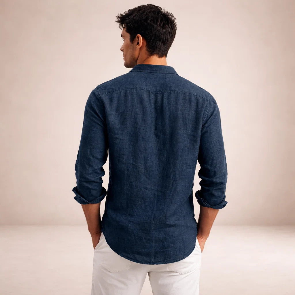Men's Regular Fit Linen Casual Shirt