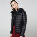 Women's Cropped Glossy Zip-Up Puffer Jacket