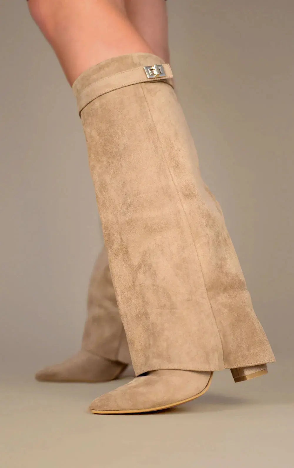 Women's Slim-Heel Tall Leather Boots