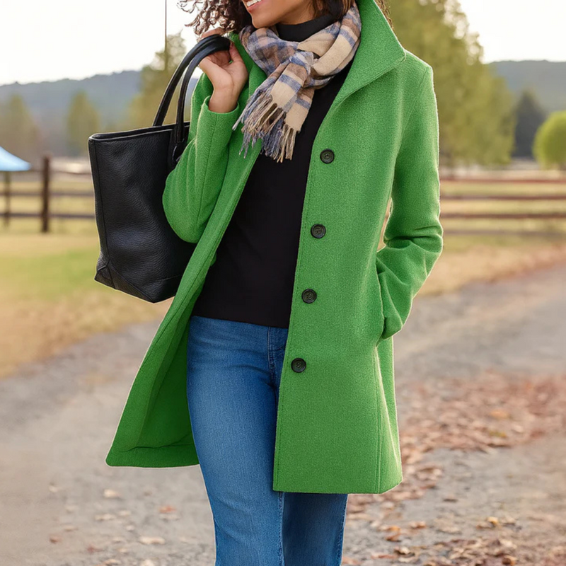 Women's Classic Button-Through Topcoat