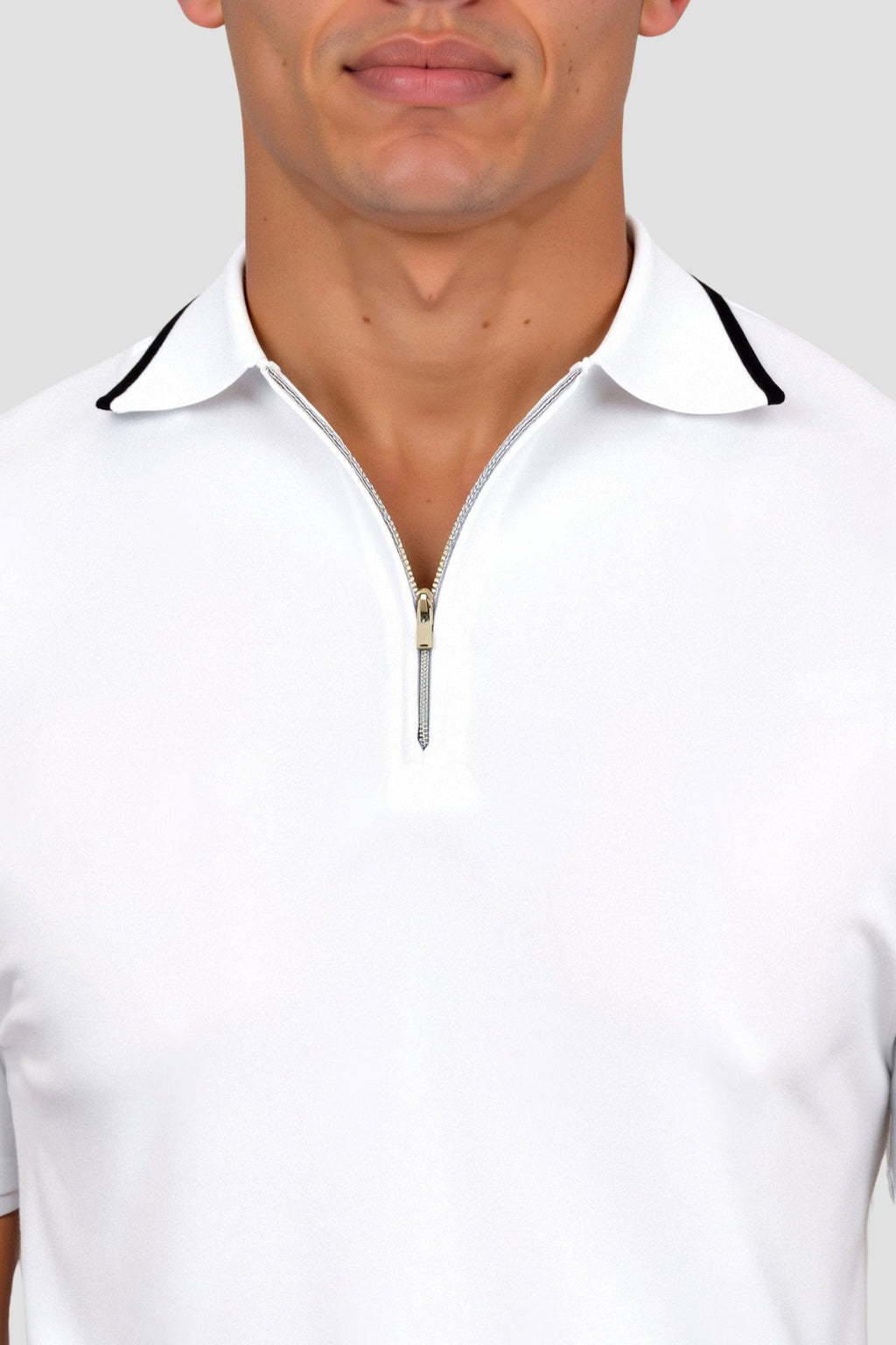 Men's Knitted Zip-Neck Summer Polo